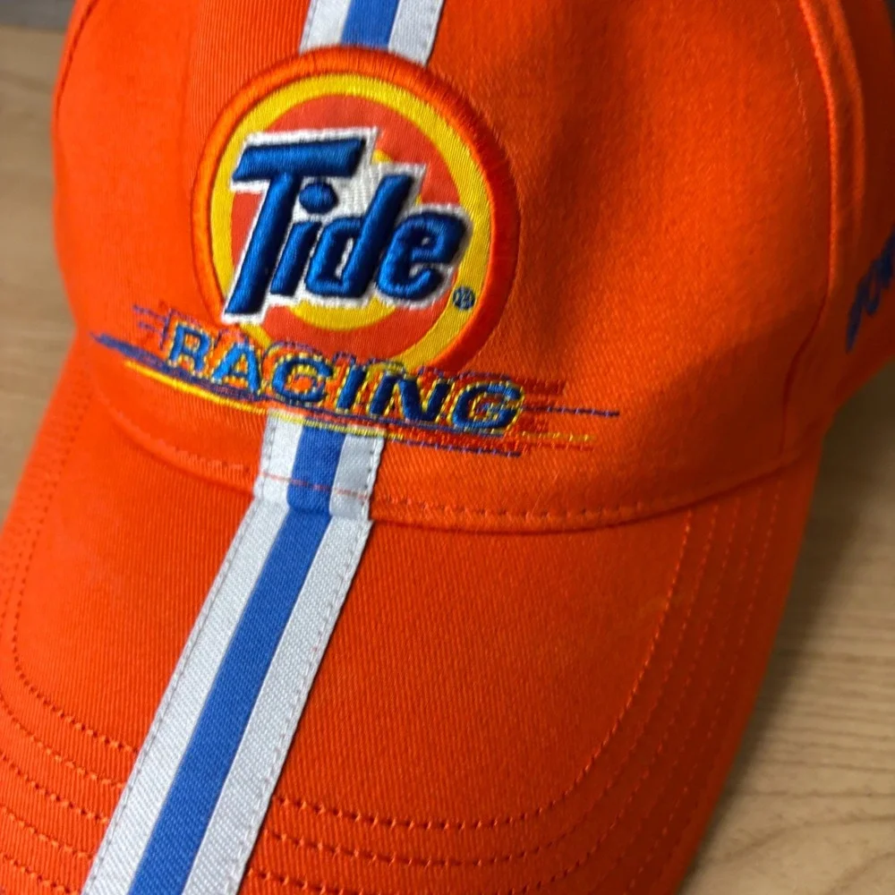 Tide Racing Hat Cap Strap Back Orange Nascar One Size Adjustable